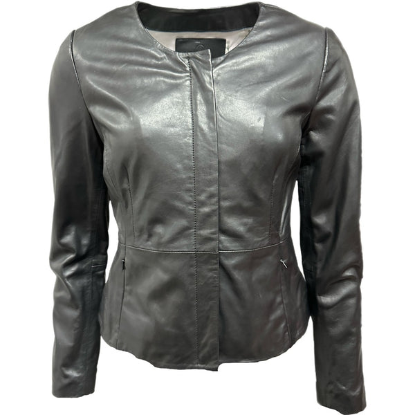 ONSTAGE COLLECTION Elegant Leather Jacket Jacket Black