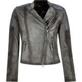 ONSTAGE COLLECTION Biker Suede Jacket Grey Suede