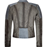 ONSTAGE COLLECTION Biker Suede Jacket Grey Suede