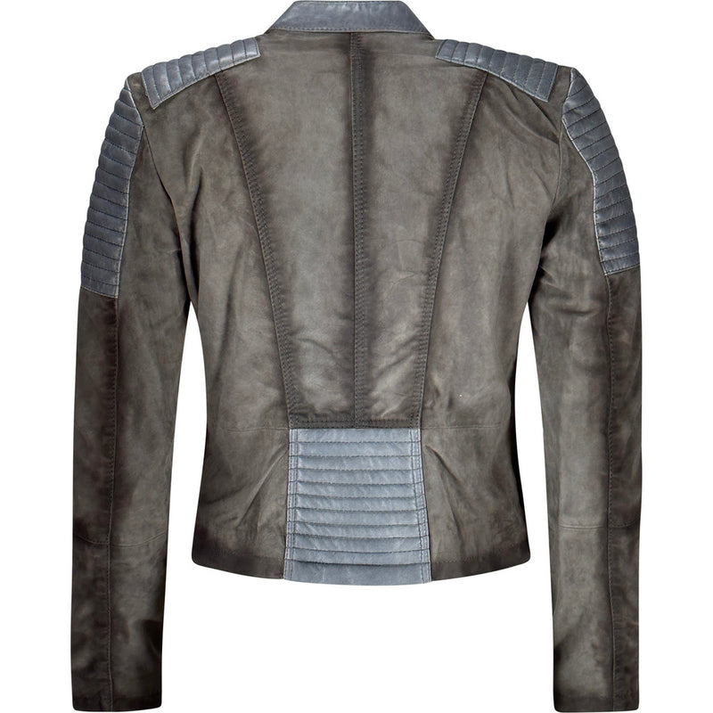 ONSTAGE COLLECTION Biker Suede Jacket Grey Suede