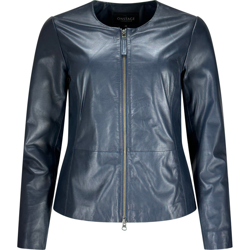 ONSTAGE COLLECTION Classic Leather Jacket Jacket Navy