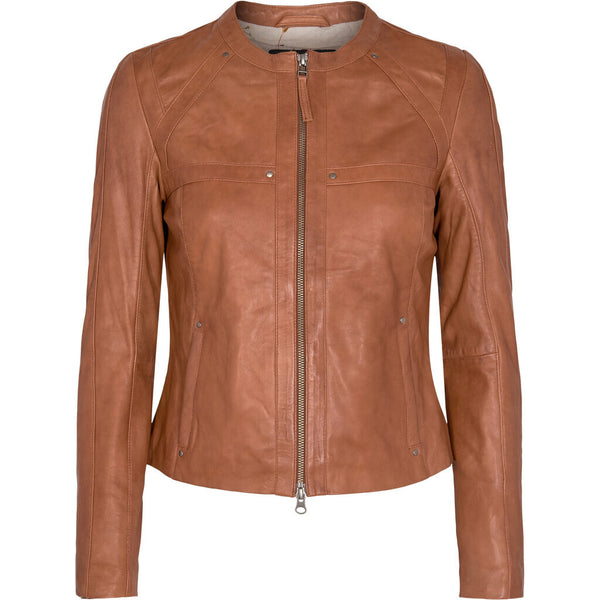 ONSTAGE COLLECTION Classic Leather Jacket Jacket Marron