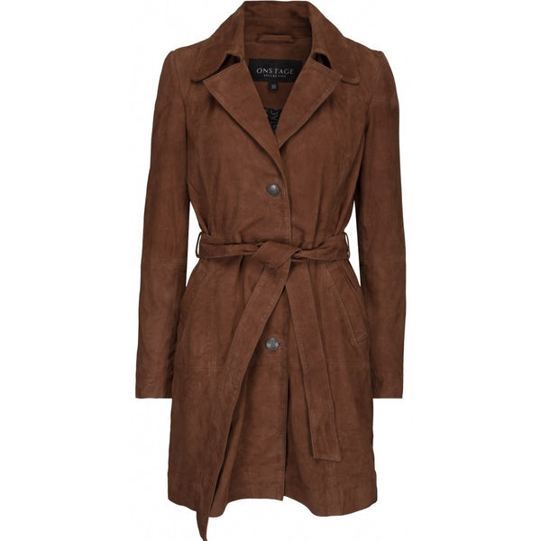 ONSTAGE COLLECTION Coat suede Coat Marron