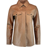 ONSTAGE COLLECTION Leather Shirt Shirt Marron