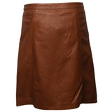 ONSTAGE COLLECTION Leather Skirt with buttons Skirt Marron
