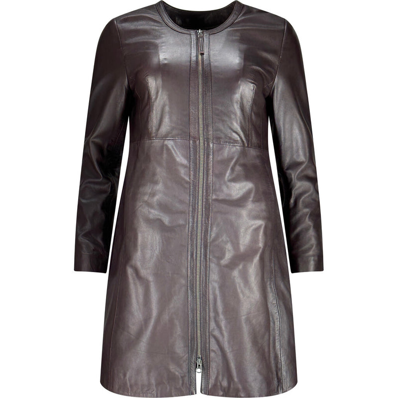 ONSTAGE COLLECTION Leather coat Coat Bordeaux