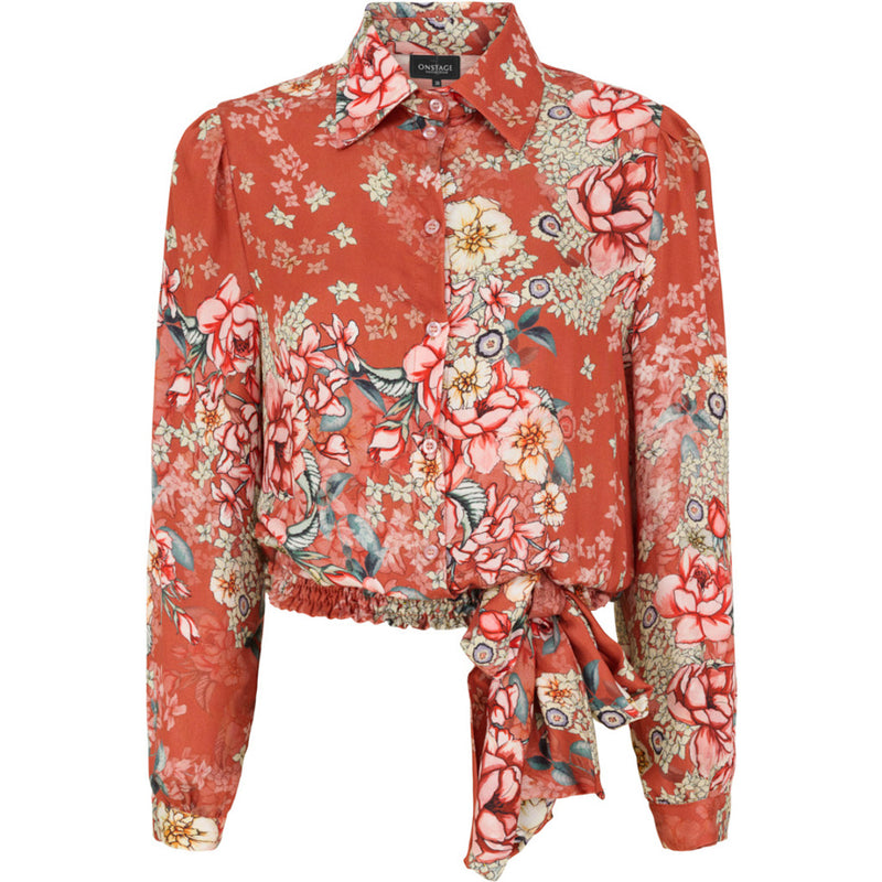 ONSTAGE COLLECTION Shirt w. small Flower Rust Shirt small flower rust