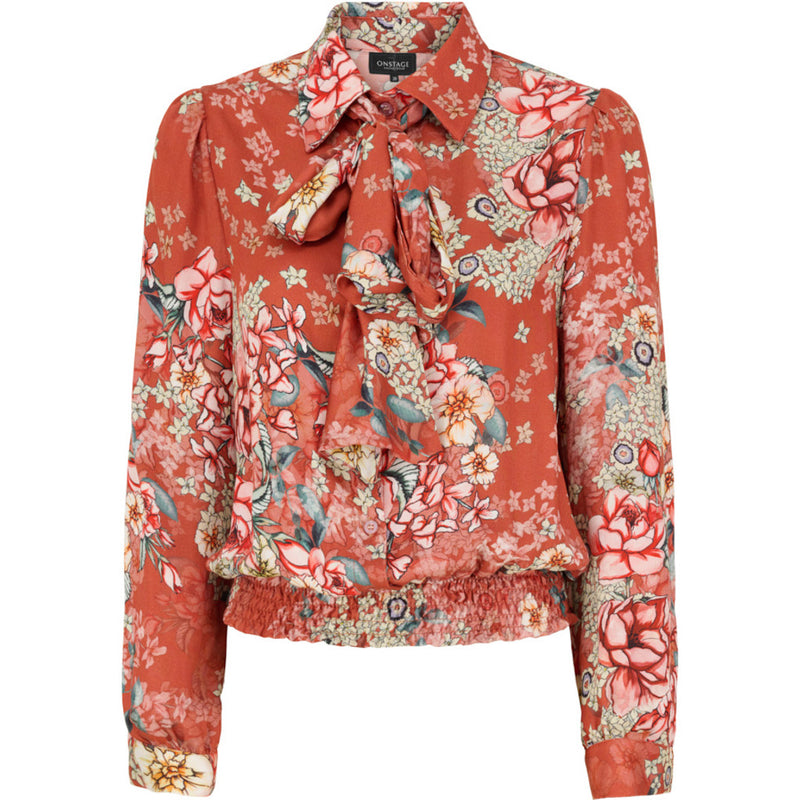 ONSTAGE COLLECTION Shirt w. small Flower Rust Shirt small flower rust
