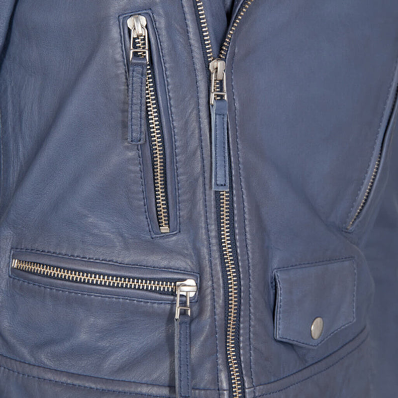 ONSTAGE COLLECTION BIKER SILVER BUTTONS  Blue