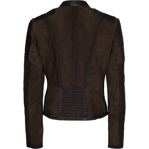 ONSTAGE COLLECTION Biker Suede Jacket Brown Suede