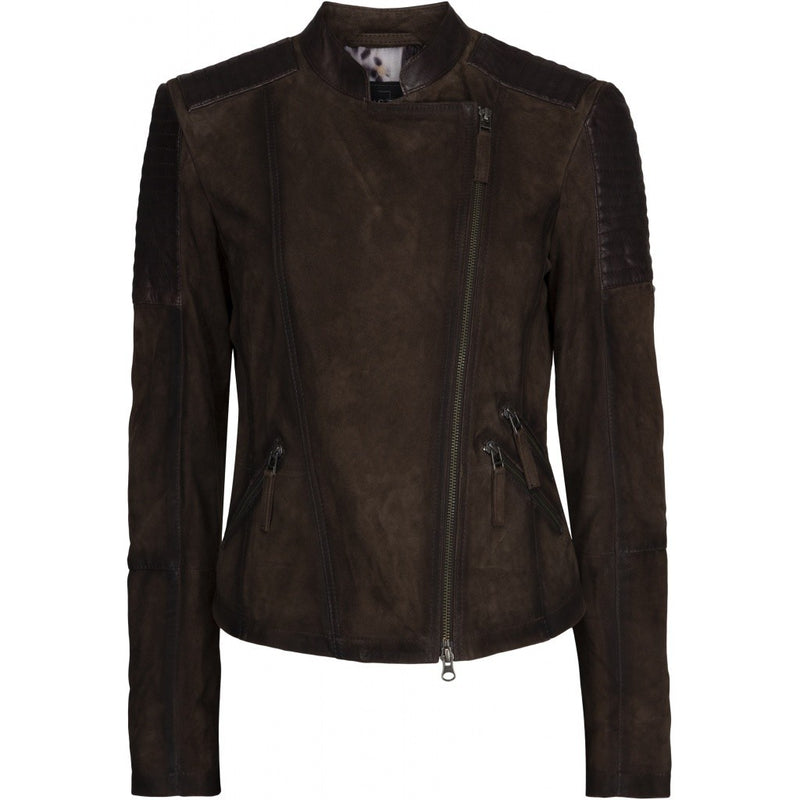 ONSTAGE COLLECTION Biker Suede Jacket Brown Suede