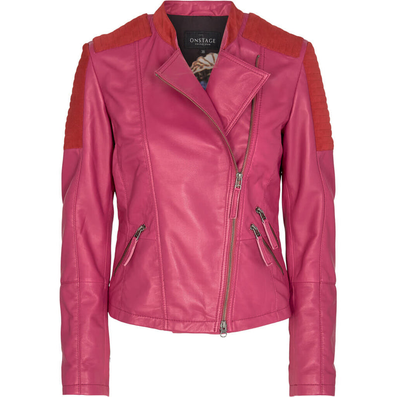 ONSTAGE COLLECTION JACKET LEATHER+SUEDE Jacket Pink/Red