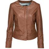 ONSTAGE COLLECTION Jacket with round collar Jacket Marron