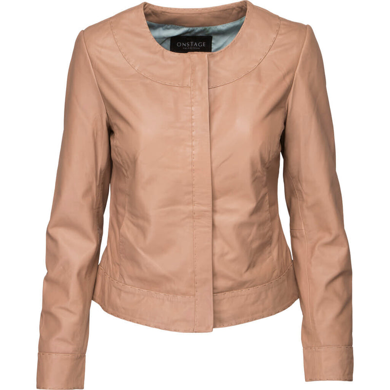 ONSTAGE COLLECTION Jacket with round collar Jacket Tostado