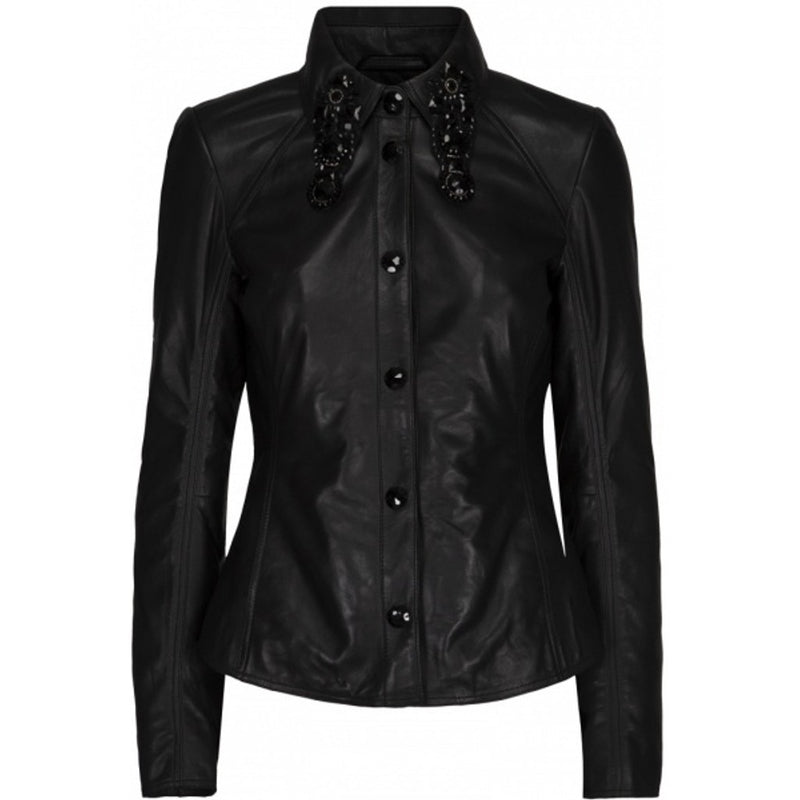 ONSTAGE COLLECTION Leather Jacket Fashion Jacket Black