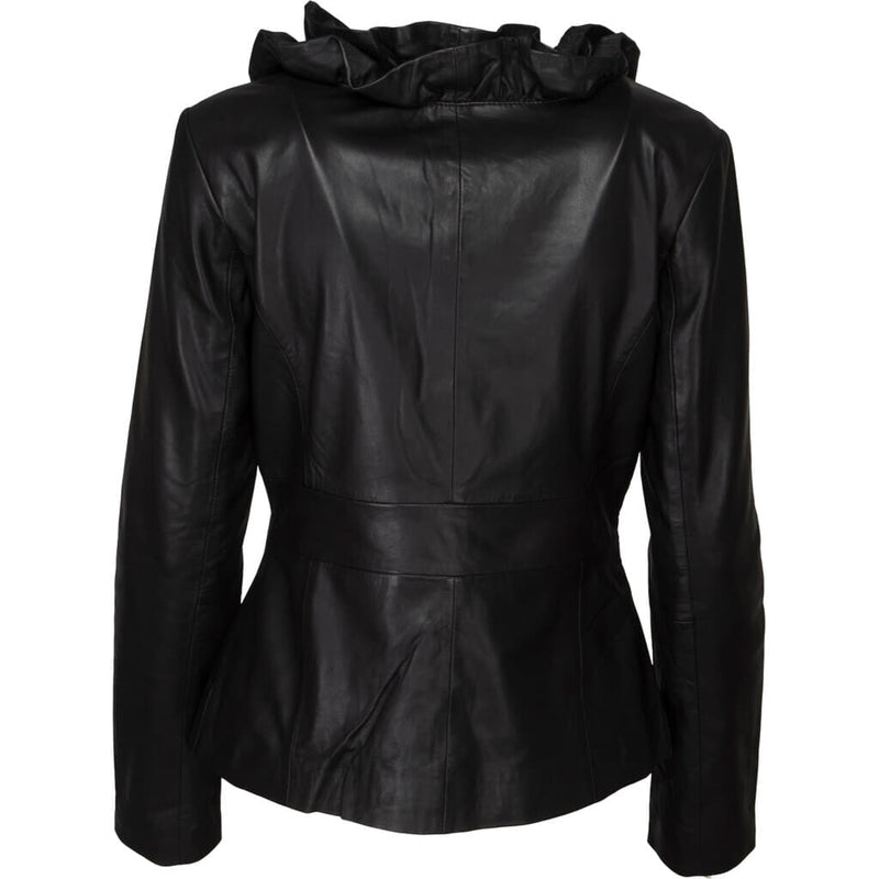 ONSTAGE COLLECTION Leather Jacket with ruffles Jacket