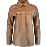 ONSTAGE COLLECTION Leather Shirt Shirt Marron