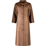 ONSTAGE COLLECTION Long Dress Coat Dress Marron Lamb Feather