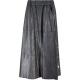 ONSTAGE COLLECTION Long skirt with gold buttons Skirt Black