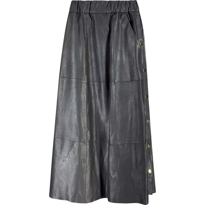 ONSTAGE COLLECTION Long skirt with gold buttons Skirt Black