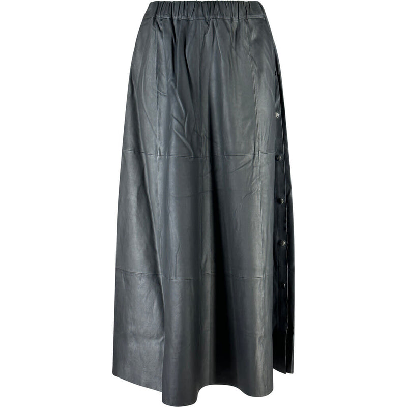 ONSTAGE COLLECTION Long skirt with silver buttons Skirt Black