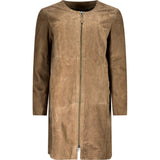 ONSTAGE COLLECTION Plain Coat Coat Suede Pecan